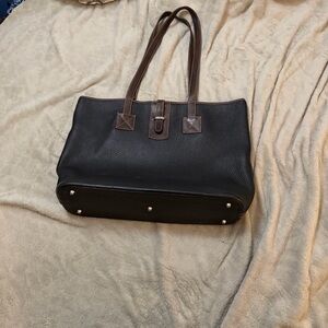 Talbots Black and Brown Tote Bag